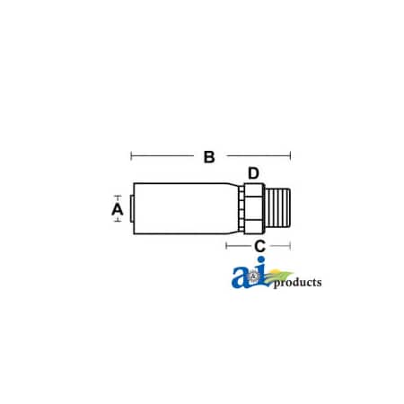 A & I Products (HC-MB) Male O-Ring Boss - Rigid 3" x5" x1" A-MB-10-12
